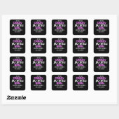 gekke jiu-jitsu meisje vierkante sticker (Vel)
