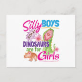 Gekke Jongens Dinosaurussen Zijn Voor Meisjes - Sc Briefkaart (Voorkant)