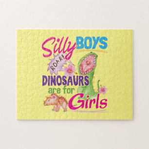 Gekke Jongens Dinosaurussen Zijn Voor Meisjes - Sc Legpuzzel