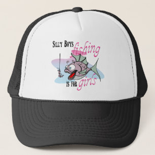 Gekke jongens Vist voor meisjes Vist TShirt Trucker Pet