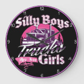 Gekke jongens: vrachtwagens zijn voor meisjes grote klok (Voorkant)