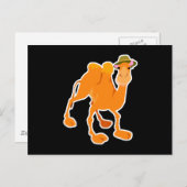 gekke kameel met pet briefkaart (Voorkant / Achterkant)