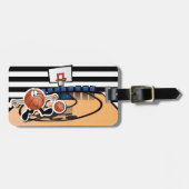 Gekke 🏀 karakter bagagelabel (Voorkant horizontaal)