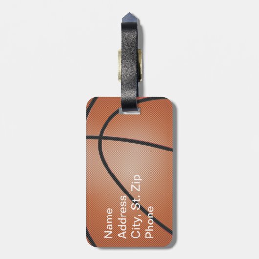 Gekke 🏀 karakter bagagelabel (Achterkant verticaal)