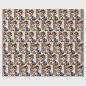 Gekke karikatuur oud Man Cadeaupapier (Vlak)