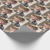 Gekke karikatuur oud Man Cadeaupapier (Hoek)