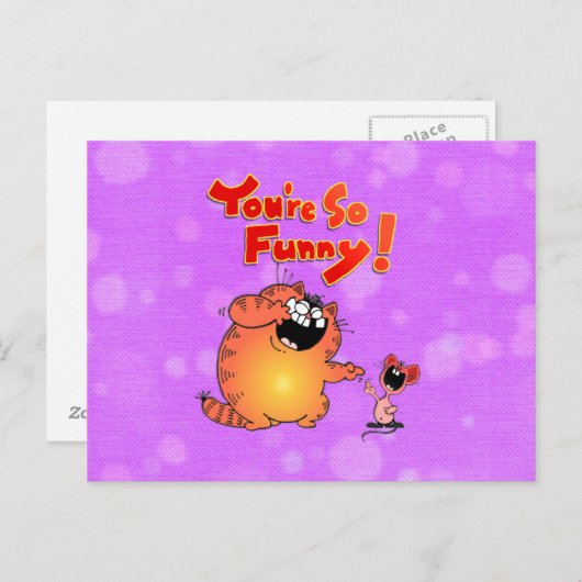 gekke kat briefkaart (Voorkant / Achterkant)