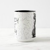 Gekke kat dame met kat haren mok (Midden)