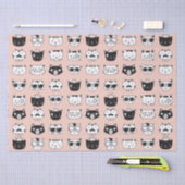 Gekke kat Face Doodles Tissuepapier (Craft)