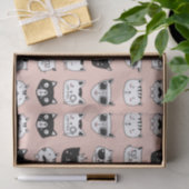 Gekke kat Face Doodles Tissuepapier (Geschenk)