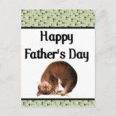 Gekke kat - Happy Vaderdag Briefkaart (Voorkant)