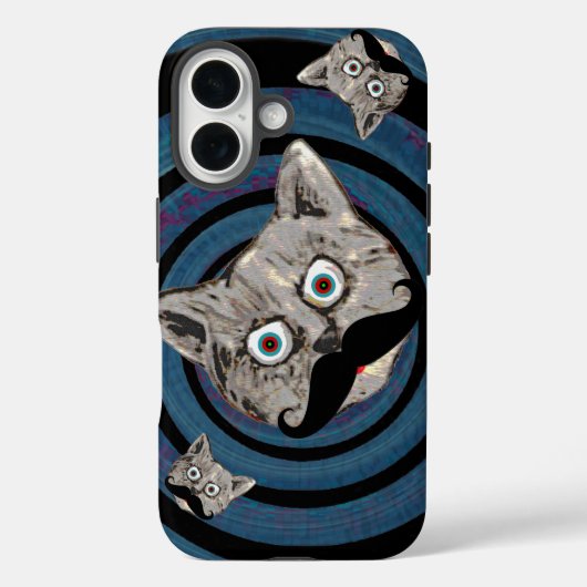 gekke kat in een spiraal Case-Mate iPhone case (Achterkant)