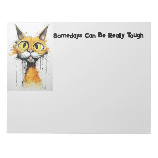 Gekke kat kan soms heel stoer Notitieblok zijn (Voorkant)