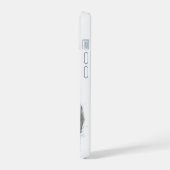 Gekke kat op wit iPhone 15 case (Linkerkant)