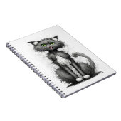 Gekke kat op wit notitieboek (Rechterzijde)