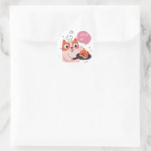 gekke kat sticker (Tas)