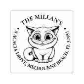 gekke kat thema  zelfinktende stempel (Design)