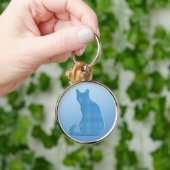 Gekke Kat - tinten blauw Sleutelhanger (Hand)