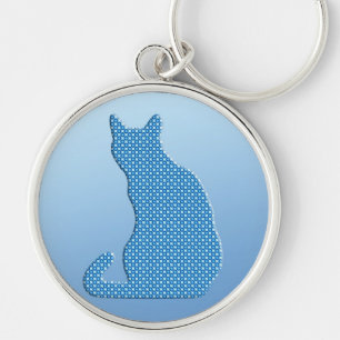 Gekke Kat - tinten blauw Sleutelhanger