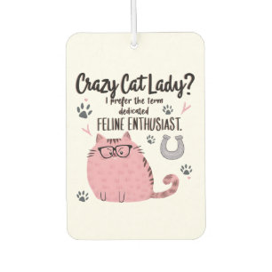 Gekke Katten Dame? Grappig Kattenliefhebber Cadeau Luchtverfrisser