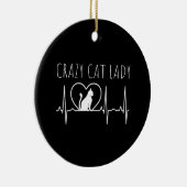 Gekke Katten Dame Keramisch Ornament (Rechts)