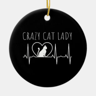 Gekke Katten Dame Keramisch Ornament