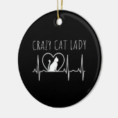 Gekke Katten Dame Keramisch Ornament (Links)