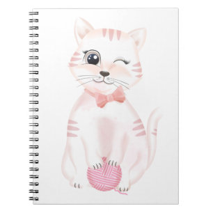 Gekke Katten Dame Kitty Kitten Roze Prinses Kat Notitieboek