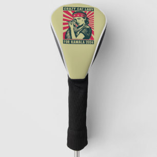 Gekke Katten Dame Voor Kamala 2024 Golfheadcover