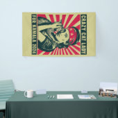 Gekke Katten Dame Voor Kamala 2024 Spandoek (Beurs)