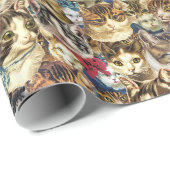 Gekke kattenbont cadeaupapier (Rol Hoek)