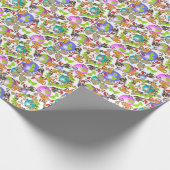 Gekke kattenkruid Kerstmis Cadeaupapier (Hoek)