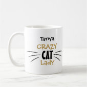 Gekke Kattenvrouw Snorren Fun Mok Cadeau (Links)