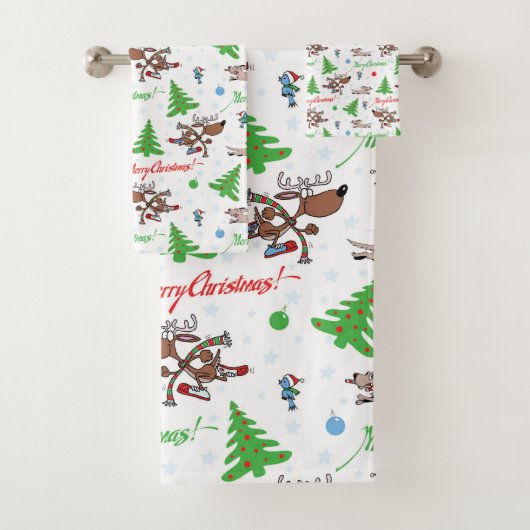 gekke kerst bad handdoek (Insitu)
