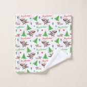 gekke kerst bad handdoek (Wasdoekje)