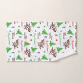 gekke kerst bad handdoek (Handdoek)