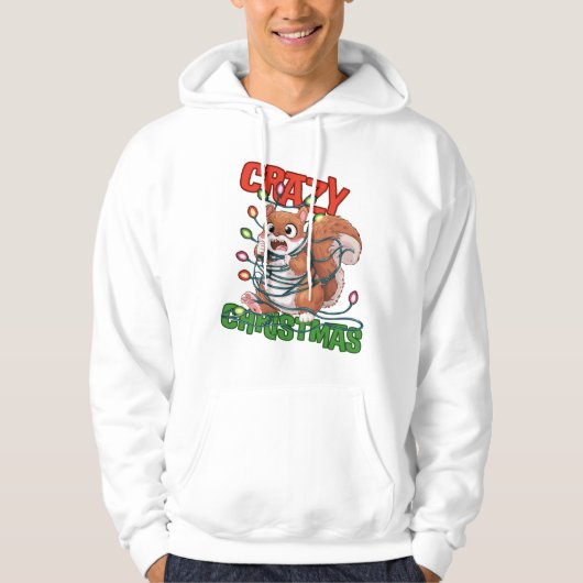 Gekke kerst: gefrustreerde eekhoorn hoodie (Voorkant)