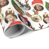 Gekke Kerst Petten Zes Foto Cadeaupapier (Rol Hoek)