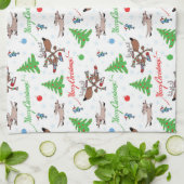 gekke kerst theedoek (Gevouwen)