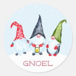 Gekke kerst van Gnoel Ronde Sticker