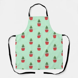 Gekke Kerstboom Cupcake Schort