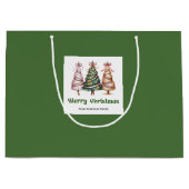Gekke Kerstboom Luipaardprint Cadeautas (Voorkant)