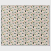 Gekke kerstboom met Winter Fox Pastel Cadeaupapier (Vlak)