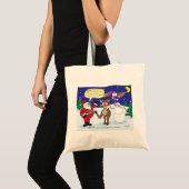 Gekke kerstCartoon Canvas tas (Voorkant (product))