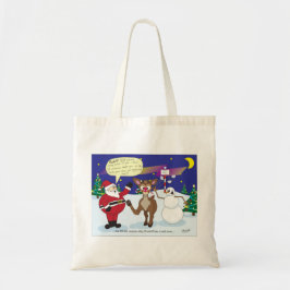 Gekke kerstCartoon Canvas tas