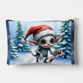 Gekke kerstelf met snoepriet. etui (Achterkant)