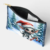 Gekke kerstelf met snoepriet. etui (Open)