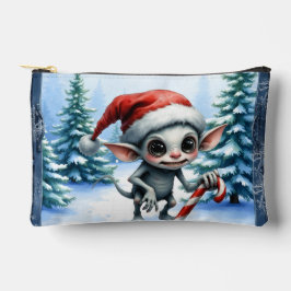 Gekke kerstelf met snoepriet. etui