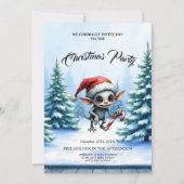 Gekke kerstelf met snoepriet. kaart (Voorkant)