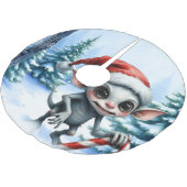 Gekke kerstelf met snoepriet. kerstboom rok (Gekanteld)